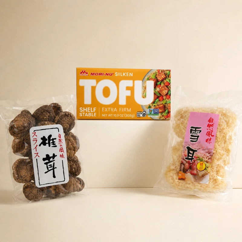 Grzyby i tofu